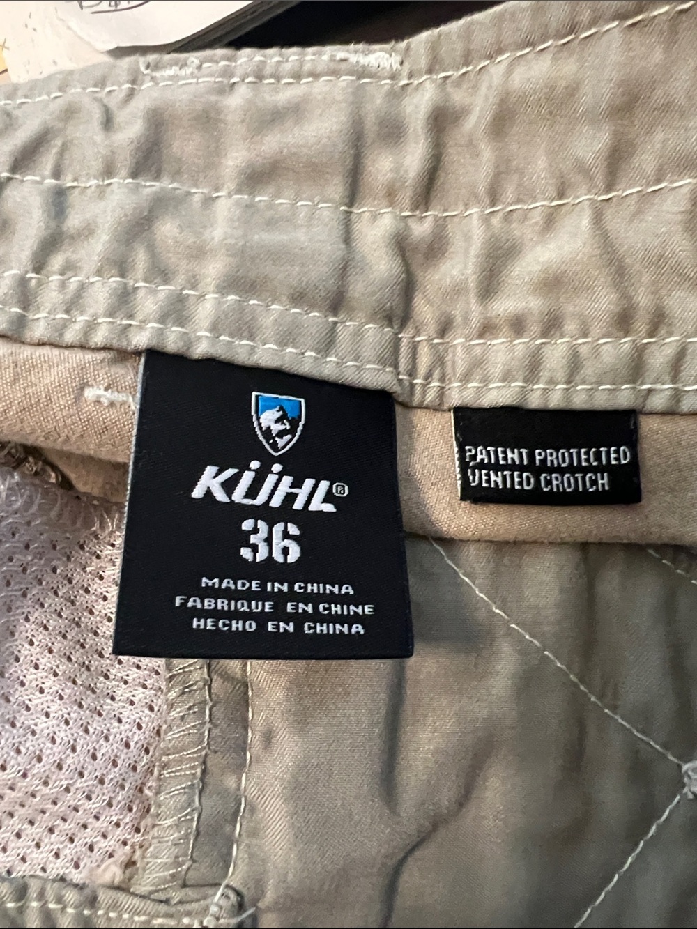 Kuhl Khaki Outdoor Utility Flat Front Shorts 36 - Picture 2 of 10